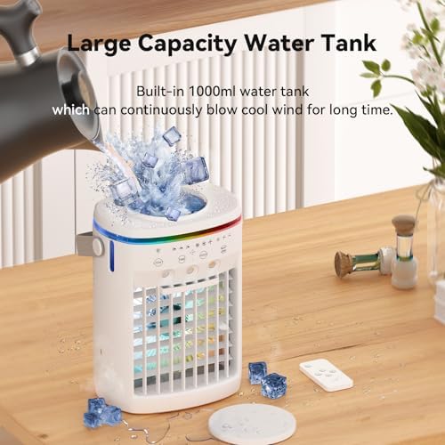 Portable Air Conditioner with 4 in 1 Functionality and Remote Control