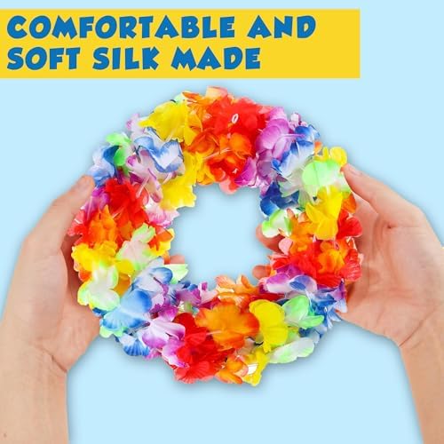 OHOME Luau Party Decorations - 24 Pack Hawaiian Leis