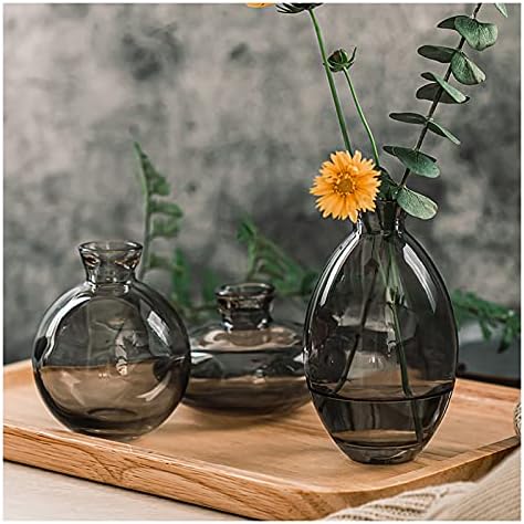 Mini Glass Vase Set 3 Pieces Tall 12 24 36 Inches Hand Blown