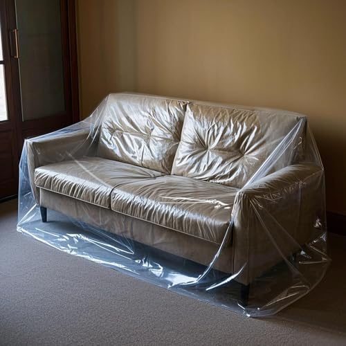 Yotelab Plastic Couch Cover for Moving and Storage 1