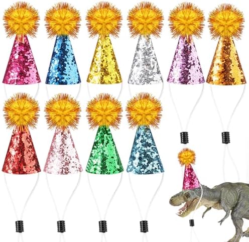 BOXOB 10pcs Mini Party Hats for Toy Animals