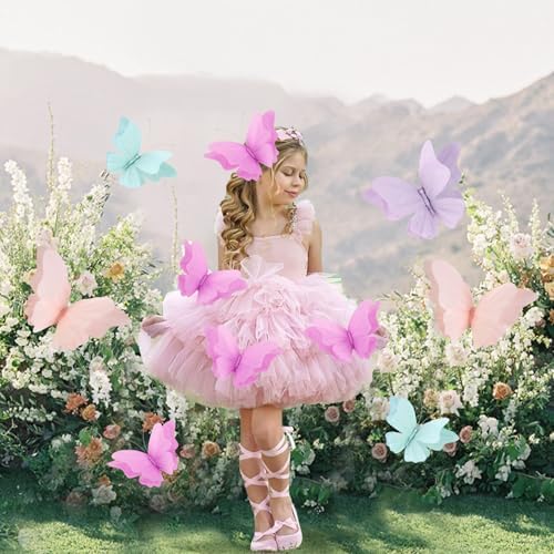 Elegant 3D Butterfly Party Decorations 4 Pcs