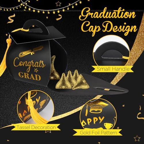 ISKYBOB 40Pcs Graduation Gift Boxes with Tassels