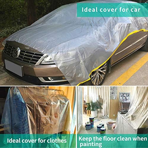 QEES 146 Inch Plastic Sofa Cover for Sectional and Large Furniture
