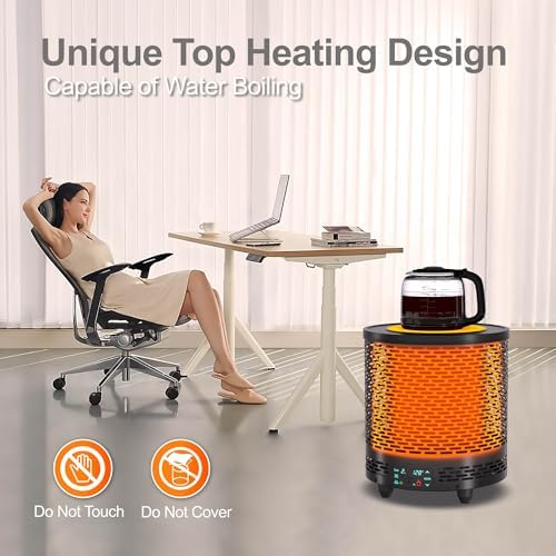 VPU 360 Degree Electric Space Heater with Voice Control
