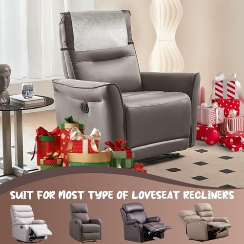 Recliner Headrest Protector Beige 17x27 Inches