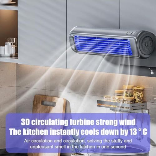 Portable Air Conditioner Cooling Fan with 3 Speeds and LED Display
