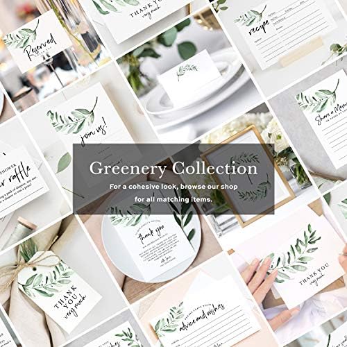 Bliss Collections 25 Greenery Invitations With Envelopes For All Occasions