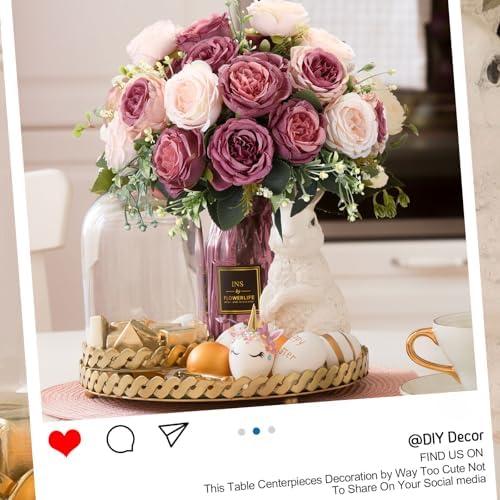 Geosar 8 Bundle Artificial Peonies Flowers Dusty Pink Dusty Rose 1