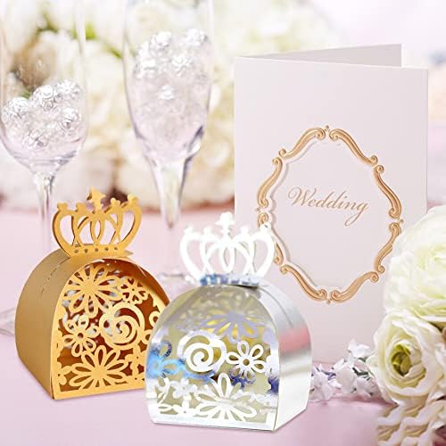 EUBUY Crown Shaped Wedding Favor Candy Boxes