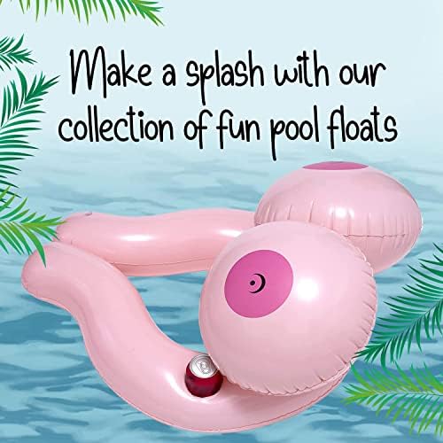 Tylers Tube Pink Boob Inflatable Float for Adults
