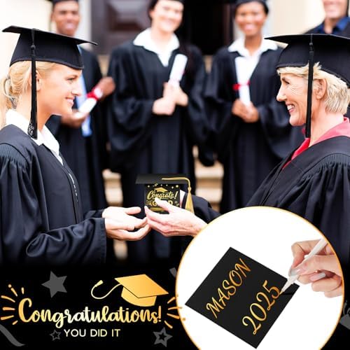 100 Pcs Graduation Candy Boxes with Tassels