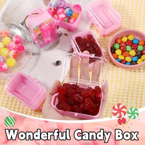 16 Pack Mini Suitcase Favor Boxes Pink
