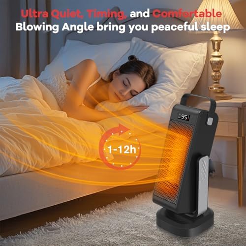 2024 Upgraded PTC Space Heater with 3D Oscillation