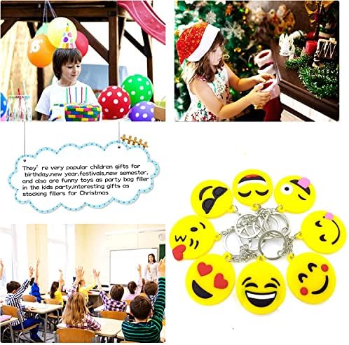 64 Pack Mini Emoticon Keychain Plush 1
