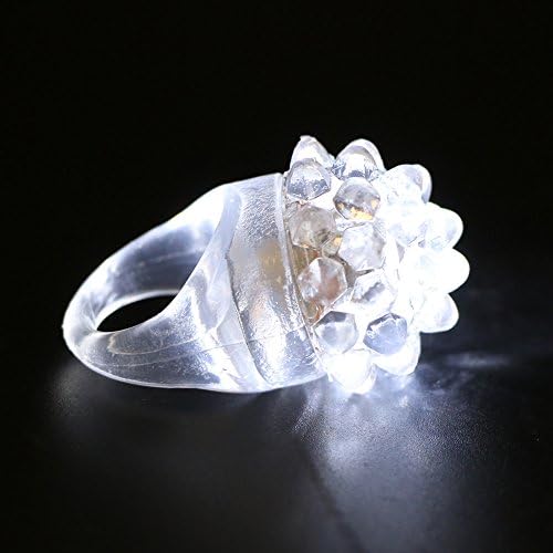 30PCS LED Flashing Jelly Bumpy Rings for Rave Party