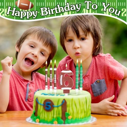 Photect Football 9th Birthday Candle Cake Topper Decorations