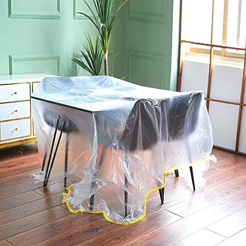 QEES 146 Inch Plastic Sofa Cover for Sectional and Large Furniture