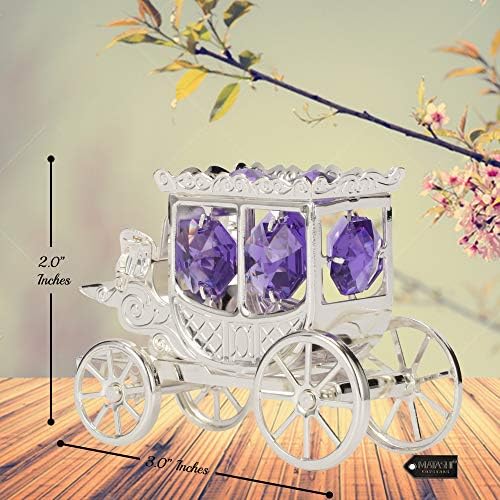 Matashi Princess Carriage Ornament with Crystals 1