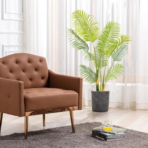 Lush Artificial Palm Tree 5FT with White Planter and Free Moss
