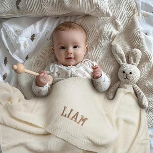 Personalized baby blanket 40 x 30 in with name