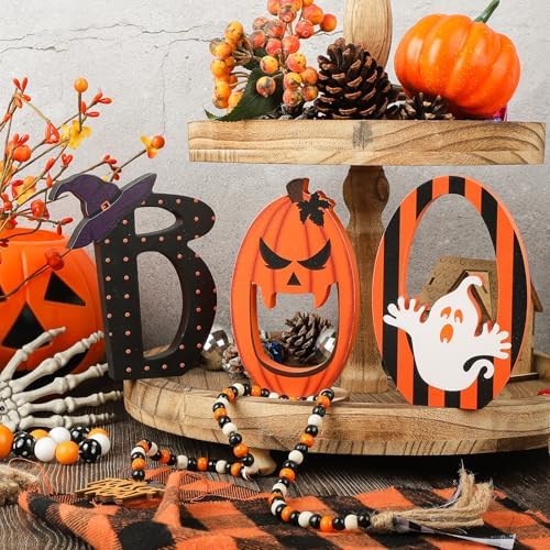 COCHIE BOO Halloween Signs Table Decor Set of 3