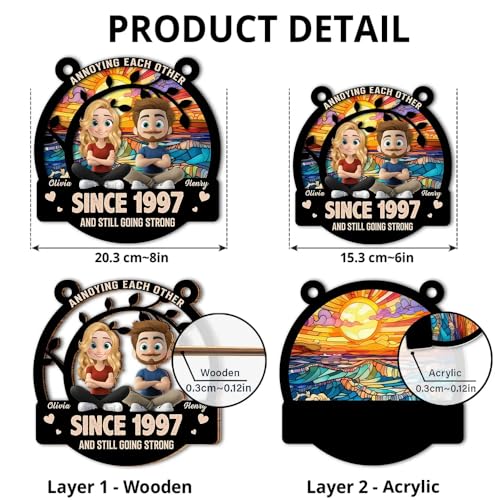 Personalized Annoying Each Other Couple Sun Catcher 1