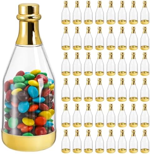 Frcctre 48 Pack Golden Mini Champagne Bottles for Parties