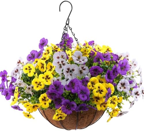 18 Bundle Fake Pansy Flowers for Outdoor Decor