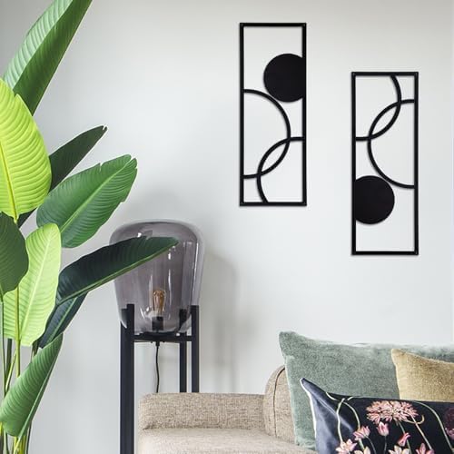 TYLCC Modern Black Metal Wall Art 2 Pcs