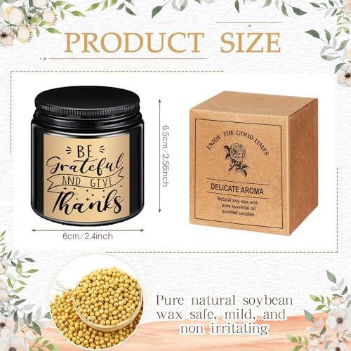 MTLEE 24pcs Thank You Scented Candles Jar Set