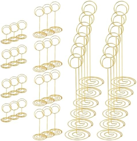 36 Piece Gold Table Number Holders with 3 Sizes