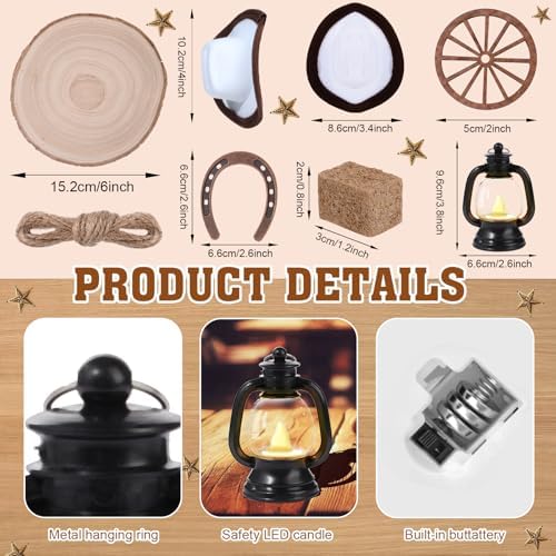 6PCS Western Party Decorations with LED Candle