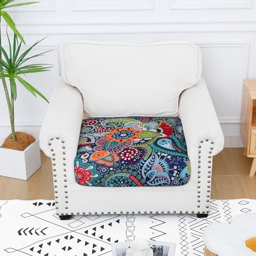 Smiry Printed Sofa Cushion Covers Stretch Soft Non-Slip 1 Pack Blue Green