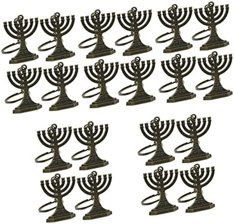 20 Pcs Hanukkah Key Ring Tote Purse Gift Ornaments Backpack Keychain