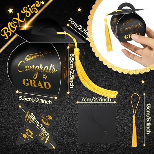 ISKYBOB 40Pcs Graduation Gift Boxes with Tassels