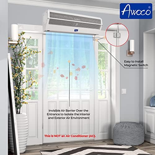 Awoco 36 Inch 2 Speeds 1200CFM Air Curtain