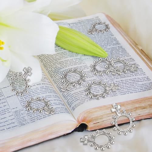 Finger Rosary Ring Pack of 24 for Baptism Favors