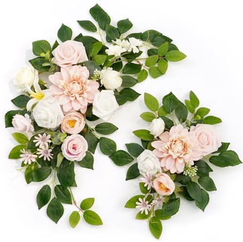 Blush Artificial Flower Garland for Wedding Decor