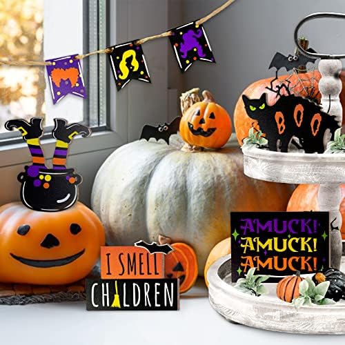 Halloween Tiered Tray Decor Set 7 Pieces