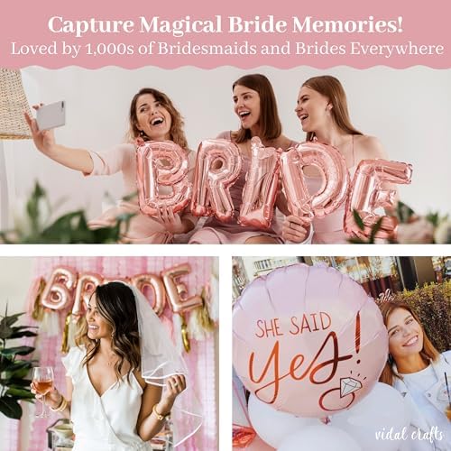 Vidal Crafts 62-Piece Rose Gold Bridal Shower Decor Kit