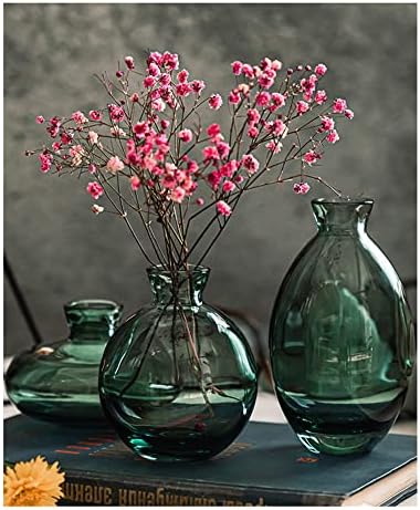 Mini Glass Vase Set 3 Pieces Tall 12 24 36 Inches Hand Blown