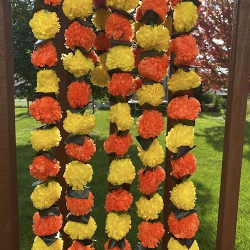 LOVENSPIRE 5 String Marigold Garland for Home Decor
