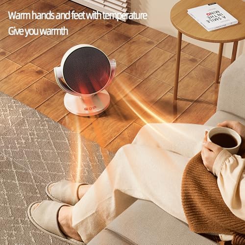 ZPSHYD Space Heater 1200W PTC Ceramic Desk Warmer with Auto Shaking Head
