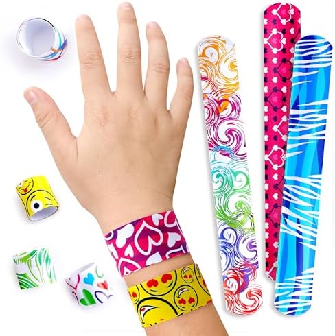 Giraffe Manufacturing 50-Pack Slap Bracelets for Kids