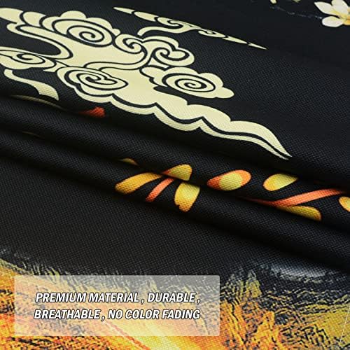 LIGICKY Traditional Golden Phoenix Doorway Curtain for Home and Kitchen