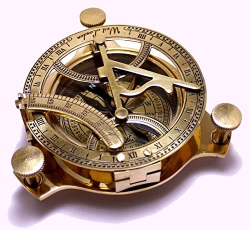 Captains Brass Triangle Sundial Compass 4 Inch