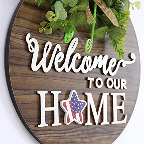 Interchangeable Seasonal Welcome Sign for Front Door