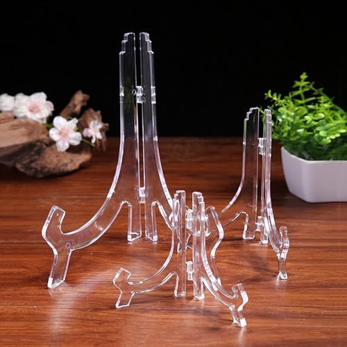 4 Pack 12 Inch Clear Plastic Easels for Display