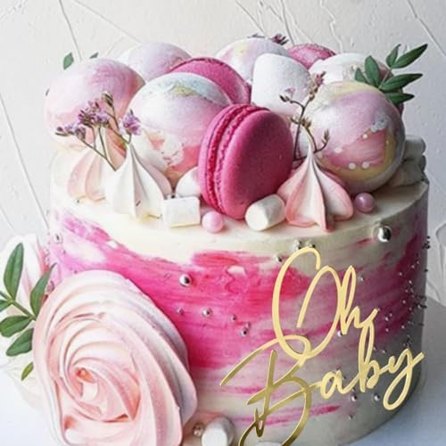 Gold Baby Shower Cake Topper Inserts 10 Pieces 1